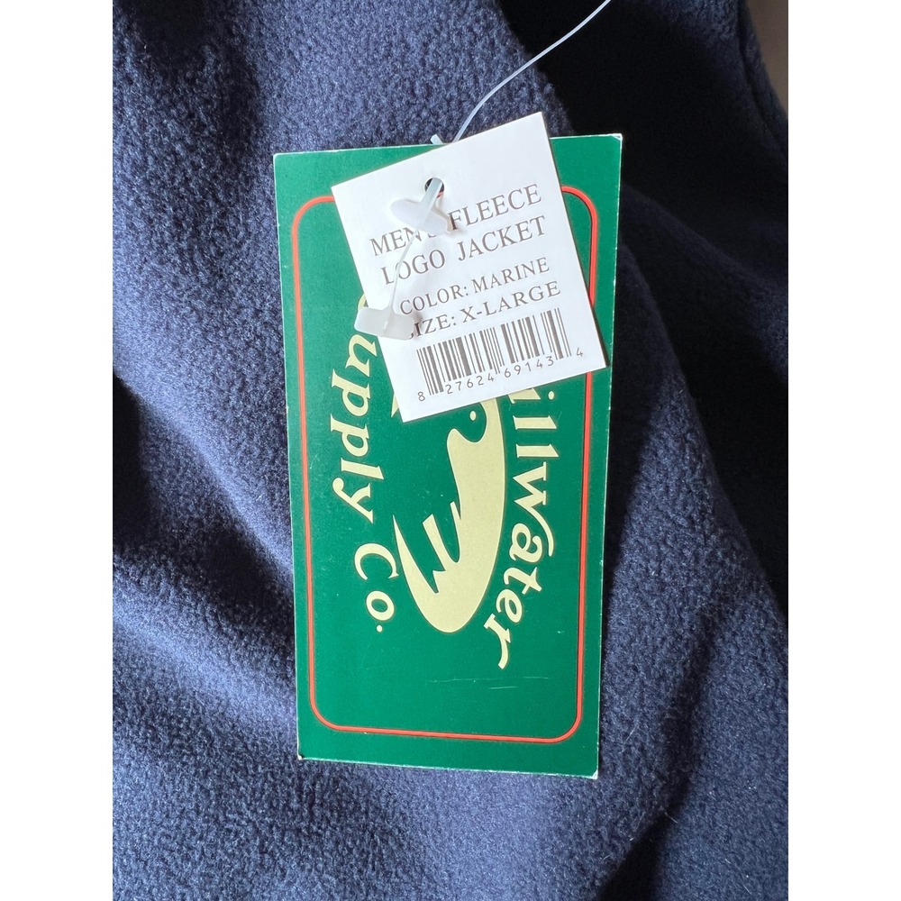 Stillwater Supply Co Mens Full Zip Fleece Jacket Marine Blue Cabelas Logo XL NEW - Picture 6 of 6